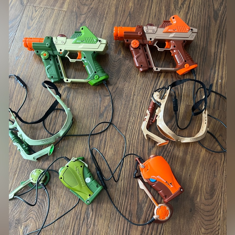 Kids Electronic Laser lazer Tag Guns Set tiger electronics 2004 hasbro toy 2